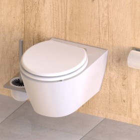 SCHÜTTE Asiento de inodoro con cierre suave SPIRIT WHITE blanco mate de , Asientos de inodoros y bidés - Ref: Foro24-438737, ...