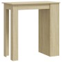 Mesa bar estante almacenaje contrachapada roble 102x50x103,5 cm de , Mesas de cocina y de comedor - Ref: Foro24-809470, Preci...