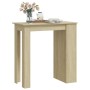 Mesa bar estante almacenaje contrachapada roble 102x50x103,5 cm de , Mesas de cocina y de comedor - Ref: Foro24-809470, Preci...