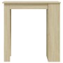 Mesa bar estante almacenaje contrachapada roble 102x50x103,5 cm de , Mesas de cocina y de comedor - Ref: Foro24-809470, Preci...