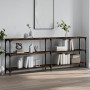 Mesa consola madera de ingeniería roble ahumado 200x29x75 cm de , Mesas auxiliares - Ref: Foro24-834112, Precio: 95,64 €, Des...