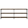 Mesa consola madera de ingeniería roble ahumado 200x29x75 cm de , Mesas auxiliares - Ref: Foro24-834112, Precio: 95,64 €, Des...