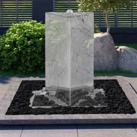 Fuente de jardín triangular con bomba acero inoxidable 76 cm de , Fuentes y cascadas - Ref: Foro24-48096, Precio: 298,42 €, D...