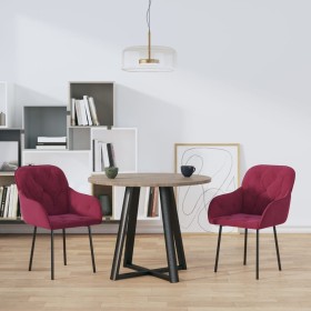 Sillas de comedor 2 unidades terciopelo rojo tinto de , Sillas de comedor - Ref: Foro24-344850, Precio: 129,37 €, Descuento: %