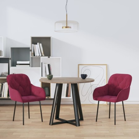 Sillas de comedor 2 unidades terciopelo rojo tinto de , Sillas de comedor - Ref: Foro24-344850, Precio: 129,37 €, Descuento: %