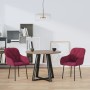 Sillas de comedor 2 unidades terciopelo rojo tinto de , Sillas de comedor - Ref: Foro24-344850, Precio: 129,37 €, Descuento: %