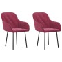 Sillas de comedor 2 unidades terciopelo rojo tinto de , Sillas de comedor - Ref: Foro24-344850, Precio: 129,37 €, Descuento: %