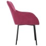 Sillas de comedor 2 unidades terciopelo rojo tinto de , Sillas de comedor - Ref: Foro24-344850, Precio: 129,37 €, Descuento: %