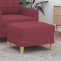 Reposapiés de tela rojo tinto 60x50x41 cm de , Otomanas - Ref: Foro24-349269, Precio: 54,50 €, Descuento: %
