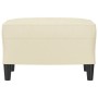 Reposapiés de cuero sintético crema 60x50x41 cm de , Otomanas - Ref: Foro24-349288, Precio: 57,75 €, Descuento: %
