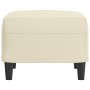 Reposapiés de cuero sintético crema 60x50x41 cm de , Otomanas - Ref: Foro24-349288, Precio: 57,75 €, Descuento: %