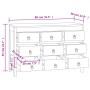 Cómoda de madera maciza de teca 80x30x55 cm de , Cajoneras - Ref: Foro24-340739, Precio: 260,42 €, Descuento: %