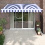 Toldo retráctil aluminio y tela azul y blanco 3x2,5 m de , Toldos - Ref: Foro24-3154421, Precio: 196,27 €, Descuento: %
