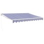 Toldo retráctil aluminio y tela azul y blanco 3x2,5 m de , Toldos - Ref: Foro24-3154421, Precio: 196,27 €, Descuento: %