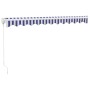 Toldo retráctil aluminio y tela azul y blanco 3x2,5 m de , Toldos - Ref: Foro24-3154421, Precio: 196,27 €, Descuento: %
