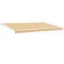 Toldo retráctil aluminio y tela amarillo y blanco 5x3 m de , Toldos - Ref: Foro24-3154435, Precio: 345,41 €, Descuento: %