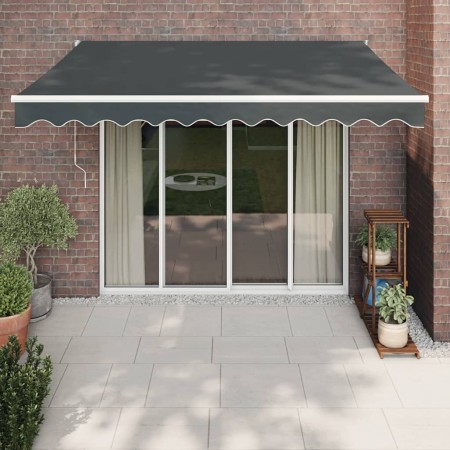 Toldo retráctil aluminio y tela gris antracita 3,5x2,5 m de , Toldos - Ref: Foro24-3154437, Precio: 215,95 €, Descuento: %