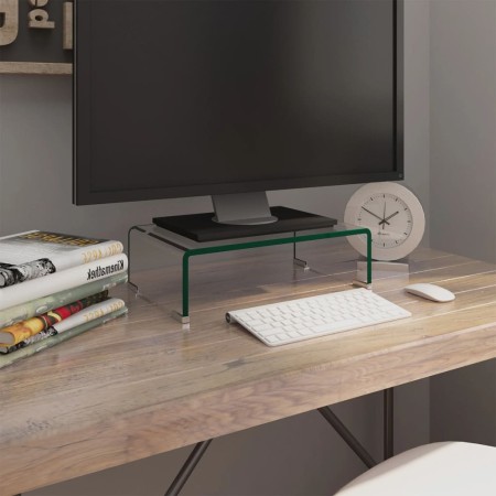 Soporte para TV/Elevador monitor cristal claro 40x25x11 cm de , Muebles TV - Ref: Foro24-244126, Precio: 61,11 €, Descuento: %