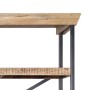 Aparador con estantes de madera de mango maciza 120x35x200 cm de , Aparadores - Ref: Foro24-244945, Precio: 643,26 €, Descuen...