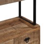 Aparador con estantes de madera de mango maciza 120x35x200 cm de , Aparadores - Ref: Foro24-244945, Precio: 643,26 €, Descuen...