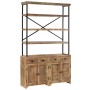 Aparador con estantes de madera de mango maciza 120x35x200 cm de , Aparadores - Ref: Foro24-244945, Precio: 643,26 €, Descuen...