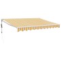 Toldo retráctil automático amarillo y blanco 3,5x2,5 m de , Toldos - Ref: Foro24-3154482, Precio: 288,28 €, Descuento: %