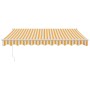 Toldo retráctil automático amarillo y blanco 3,5x2,5 m de , Toldos - Ref: Foro24-3154482, Precio: 288,28 €, Descuento: %