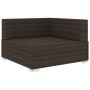 Asiento seccional de esquina con cojines 1 uds ratán PE marrón de , Sofás modulares de exterior - Ref: Foro24-46797, Precio: ...