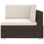 Asiento seccional de esquina con cojines 1 uds ratán PE marrón de , Sofás modulares de exterior - Ref: Foro24-46797, Precio: ...