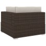 Asiento seccional de esquina con cojines 1 uds ratán PE marrón de , Sofás modulares de exterior - Ref: Foro24-46797, Precio: ...