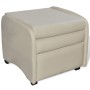 Sillón plegable de cuero sintético color crema de , Sillones - Ref: Foro24-241680, Precio: 260,13 €, Descuento: %
