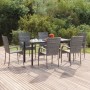 Juego de comedor de jardín 7 piezas ratán sintético gris de , Conjuntos de jardín - Ref: Foro24-3156665, Precio: 394,41 €, De...