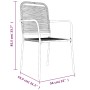 Juego de comedor jardín 7 pzas acero y cuerda de algodón negro de , Conjuntos de jardín - Ref: Foro24-3156537, Precio: 430,66...