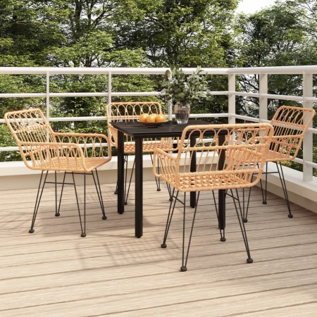 Juego de comedor de jardín 5 piezas ratán sintético de , Conjuntos de jardín - Ref: Foro24-3157860, Precio: 358,63 €, Descuen...