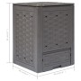 Compostador de jardín 3 uds plástico ratán 60x60x83 cm 900 L de , Compostadores - Ref: Foro24-278918, Precio: 219,84 €, Descu...