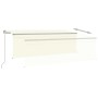 Toldo manual retráctil con persiana y LEDs 4,5x3 m color crema de , Toldos - Ref: Foro24-3069442, Precio: 428,05 €, Descuento: %