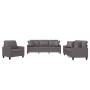 Juego de sofás con cojines 3 piezas cuero sintético gris de , Sofás - Ref: Foro24-3201350, Precio: 630,01 €, Descuento: %