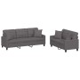 Juego de sofás con cojines 2 piezas cuero sintético gris de , Sofás - Ref: Foro24-3201390, Precio: 500,60 €, Descuento: %