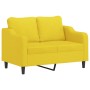 Juego de sofás con cojines 4 piezas tela amarillo claro de , Sofás - Ref: Foro24-3201799, Precio: 622,76 €, Descuento: %