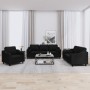 Juego de sofás con cojines 3 piezas tela negro de , Sofás - Ref: Foro24-3201790, Precio: 617,57 €, Descuento: %