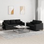 Juego de sofás con cojines 2 piezas tela negro de , Sofás - Ref: Foro24-3201854, Precio: 482,25 €, Descuento: %