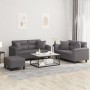 Juego de sofás con cojines 3 piezas cuero sintético gris de , Sofás - Ref: Foro24-3202379, Precio: 544,80 €, Descuento: %