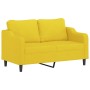 Juego de sofás con cojines 2 piezas tela amarillo claro de , Sofás - Ref: Foro24-3201823, Precio: 438,66 €, Descuento: %