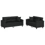 Juego de sofás con cojines 2 piezas cuero sintético negro de , Sofás - Ref: Foro24-3202372, Precio: 456,50 €, Descuento: %