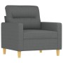 Juego de sofás con cojines 3 piezas tela gris oscuro de , Sofás - Ref: Foro24-3201553, Precio: 627,71 €, Descuento: %