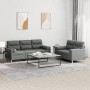 Juego de sofás con cojines 2 piezas tela gris oscuro de , Sofás - Ref: Foro24-3201617, Precio: 498,52 €, Descuento: %