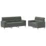 Juego de sofás con cojines 2 piezas tela gris oscuro de , Sofás - Ref: Foro24-3201617, Precio: 498,52 €, Descuento: %