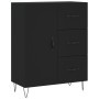 Aparador alto madera contrachapada negro 69,5x34x180 cm de , Aparadores - Ref: Foro24-3198090, Precio: 173,20 €, Descuento: %