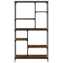 Estantería madera ingeniería acero roble ahumado 99x35,5x176 cm de , Librerías y estanterías - Ref: Foro24-835411, Precio: 86...