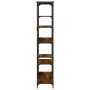 Estantería madera ingeniería acero roble ahumado 99x35,5x176 cm de , Librerías y estanterías - Ref: Foro24-835411, Precio: 86...